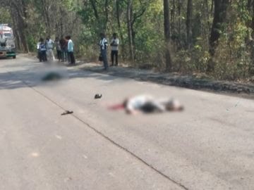 कोरबा: सड़क हादसे में  दंपति की मौके पर मौत, जा रहे थे दशगात्र कार्यक्रम में; भारी वाहन ने मारी टक्कर