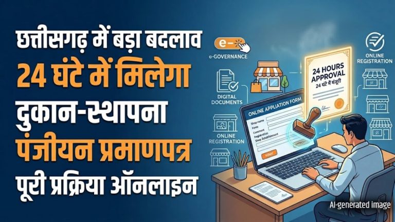 छत्तीसगढ़: दुकान एवं स्थापना अधिनियम के नियमों में बड़ा बदलाव, अब 24 घंटे में मिलेगा पंजीयन प्रमाणपत्र; ऑनलाइन हुई पूरी प्रक्रिया