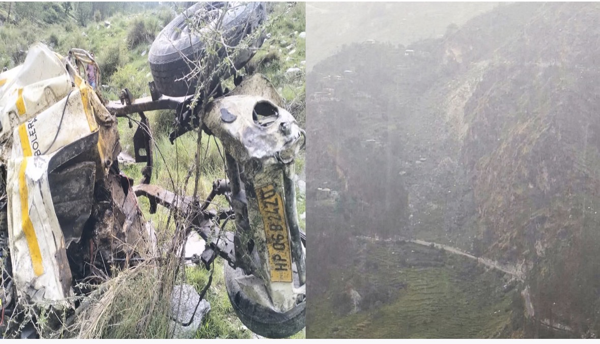 हिमाचल में बड़ा हादसा: गहरी खाई में गिरी पिकअप गाड़ी, मां-बेटे सहित छह लोगों की मौत