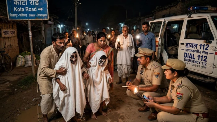 बिलासपुर: रात में भूत बनकर राहगीरों को डराते थे नाबालिग, ग्रामीणों ने पकड़कर पुलिस को दी सूचना; वीडियो बनाना था मकसद